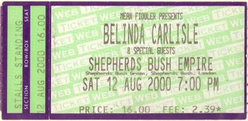 Belinda Carlisle Ticket